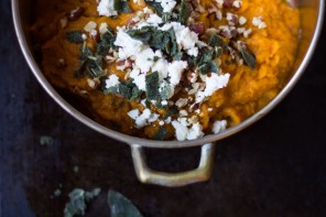 DISH | the holiday table + squash casserole with sage brown butter, walnuts & goat cheese