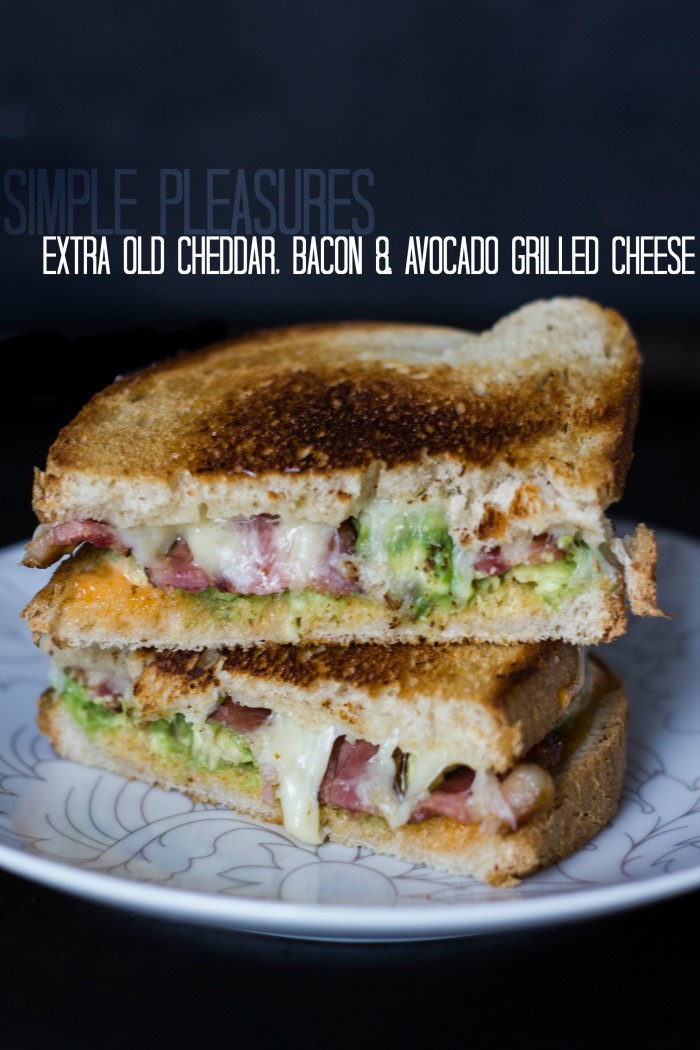 DISH | Simple pleasures + extra old cheddar, bacon & avocado grilled cheese