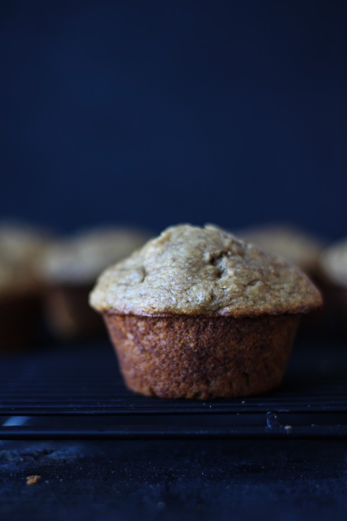 Simple banana bread muffins that are moist, delicious, and full of healthy ingredients.