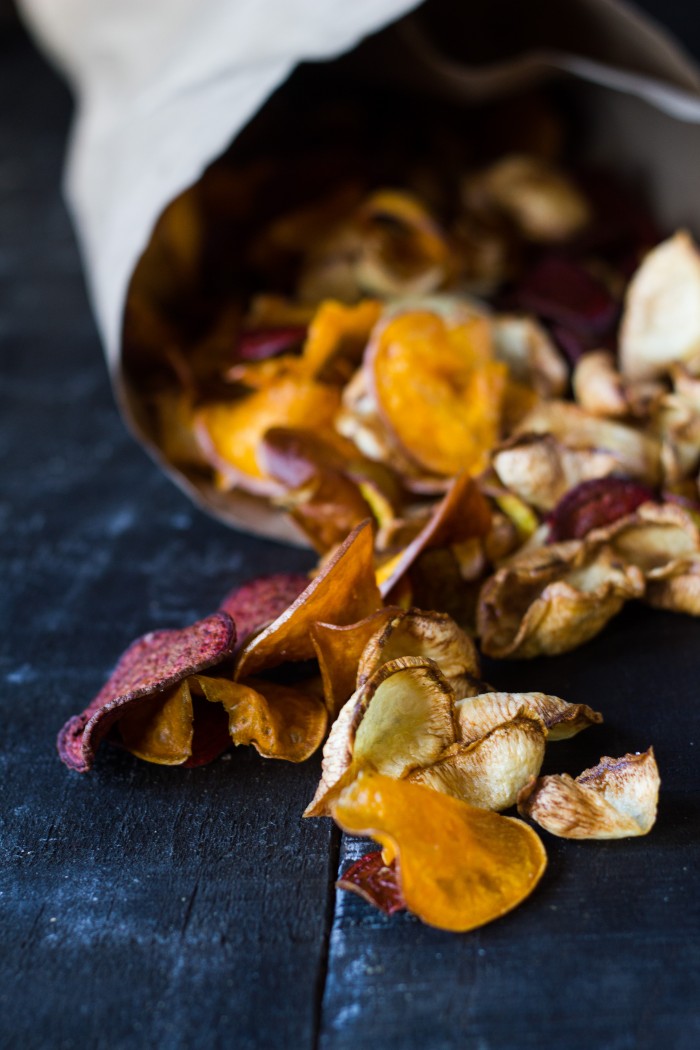 chips made of local beets, sweet potato and parsley root 