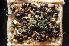 DISH | Roasted Mushroom Tart with Béchamel and Fried Sage