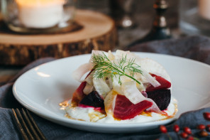 DISH | Roasted Beet Salad with Apple Cider and Birch Vinaigrette by Chef Jeremy Charles